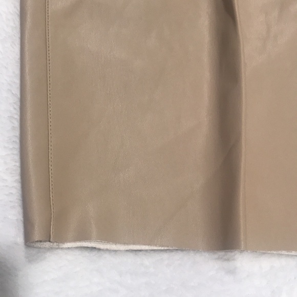 Dressed In LALA “Excuse Me Vegan Leather Shorts in Vanilla” High Rise Bermuda S - Picture 11 of 16